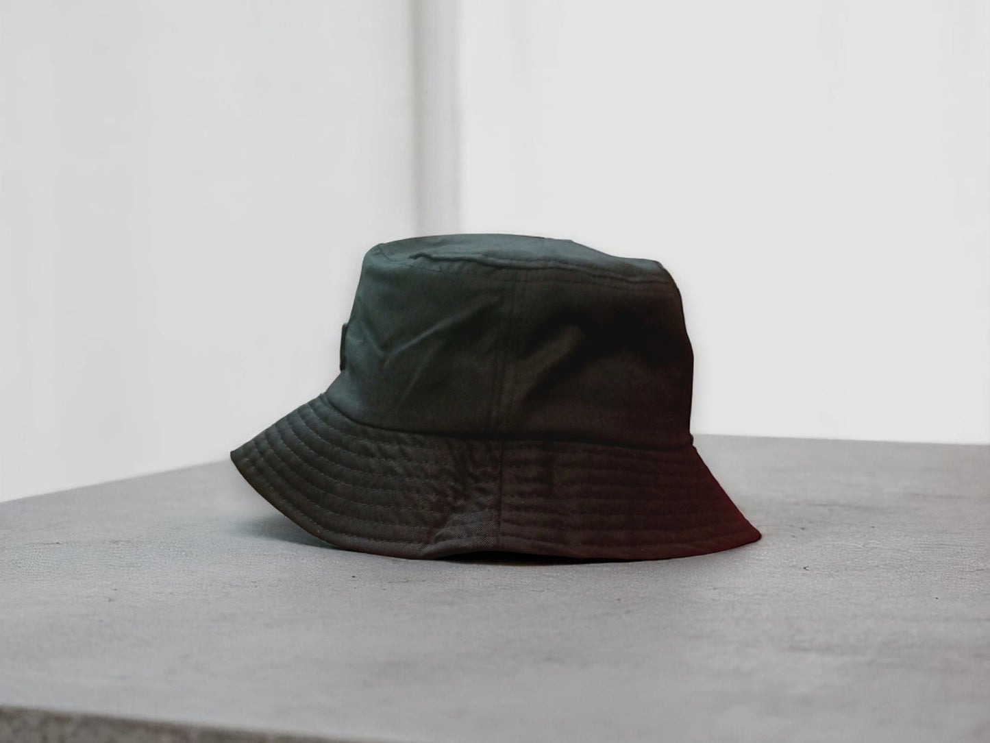 Rubber Patch Bucket Hat - Black