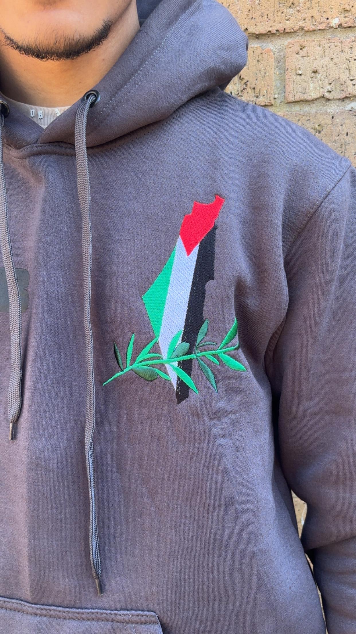 Palestine Humanity Hoodie - Smoke Grey