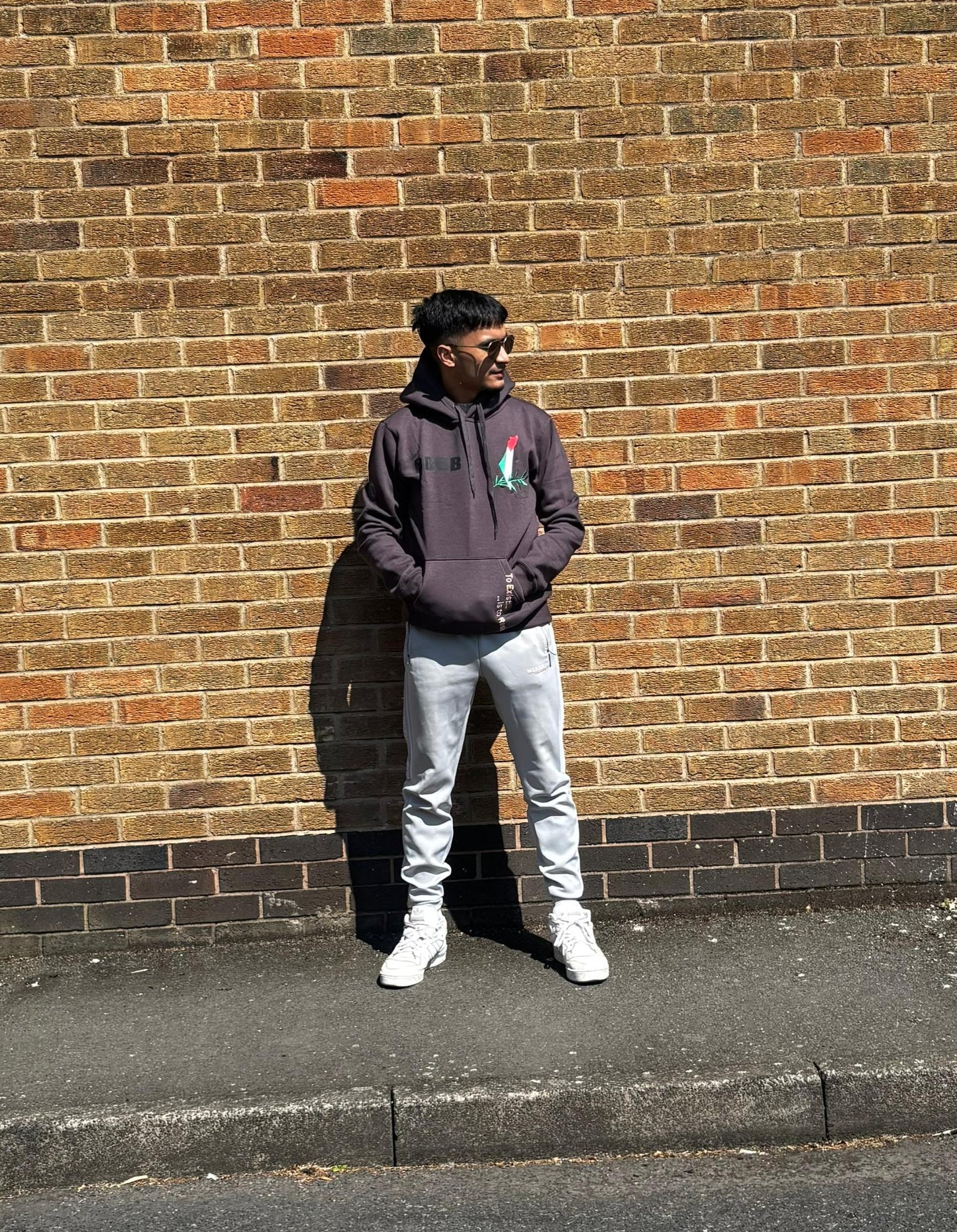 Palestine Humanity Hoodie - Smoke Grey