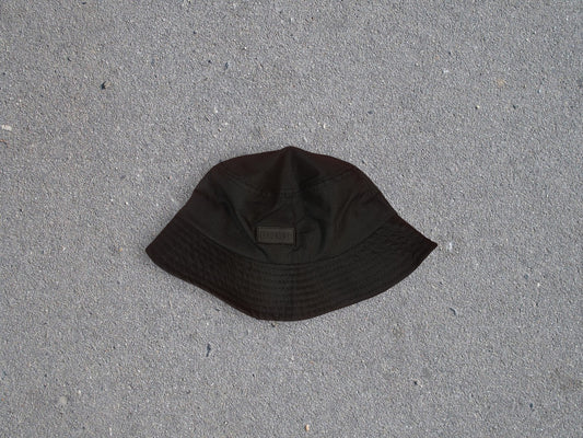 Rubber Patch Bucket Hat - Black